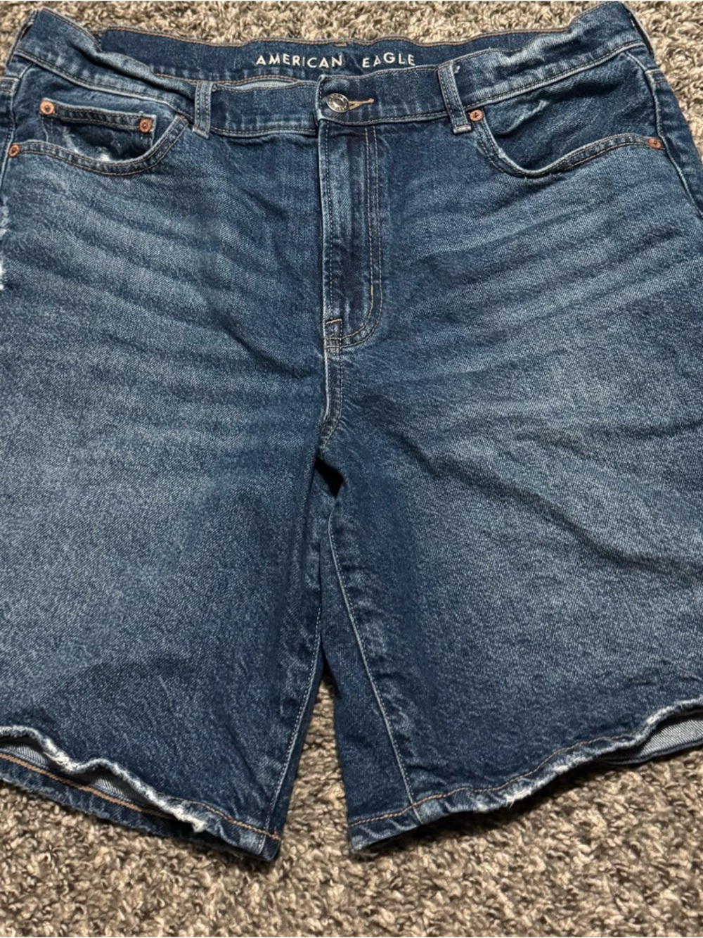 Agl American Eagle Dark Blue Denim Shorts